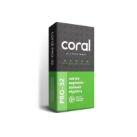 Coral PRO 32 самовирівнювальна суміш для підлоги 25 кг