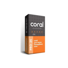 Coral Pro - 25 ЗИМА клей для пінополістиролу та мінвати 25 кг