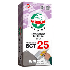 Anserglob ВСТ-25 фінішна шпаклівка біла 25 кг