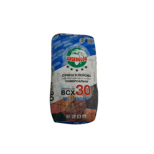 Anserglob ВСХ 30 клей для плитки 25 кг
