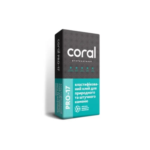 Coral PRO - 17 клей для природного та штучного каменю 25 кг