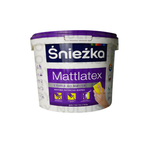 Sniezka Mattlatex 3 л акрилова латексна фарба