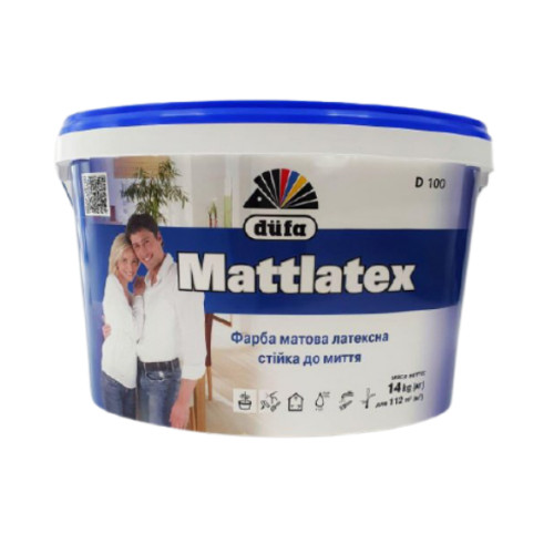 Фарба Dufa Mattlatex D100 латексна водоемульсійна 14 кг.