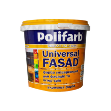 Polifarb Universal Fasad 1,4 кг акрилова універсальна фарба