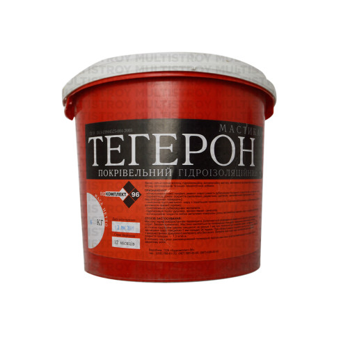 Мастика ТЕГЕРОН 6 кг ізоляція для покрівлі
