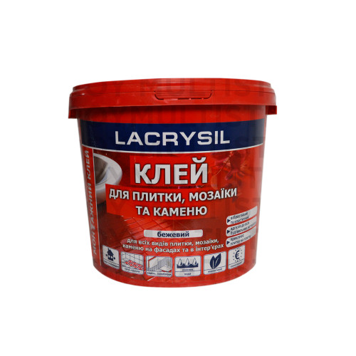 Lacrysil клей для плитки та мозаїки 8 кг білий